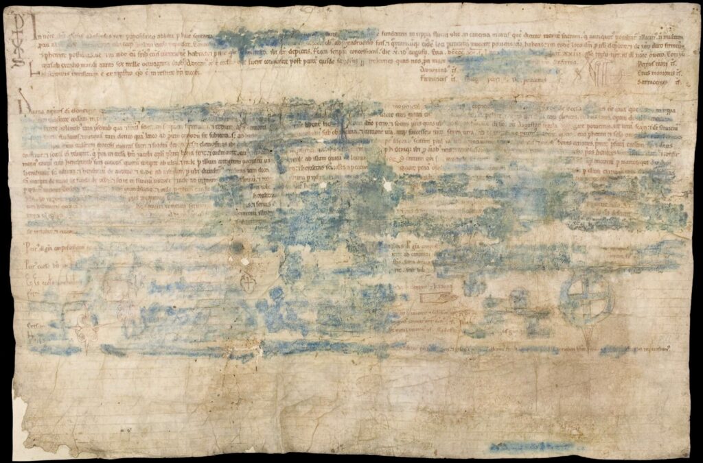 Donación de Alfonso III y restauración de San Xoán da Cova