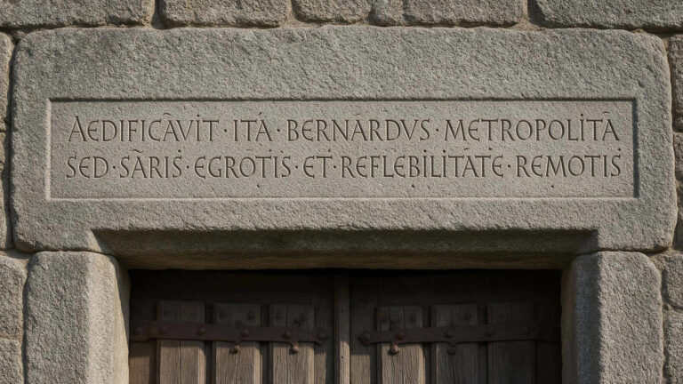 Monumentum aedificationis del hospital de la Colegiata de Santa María la Real de Sar